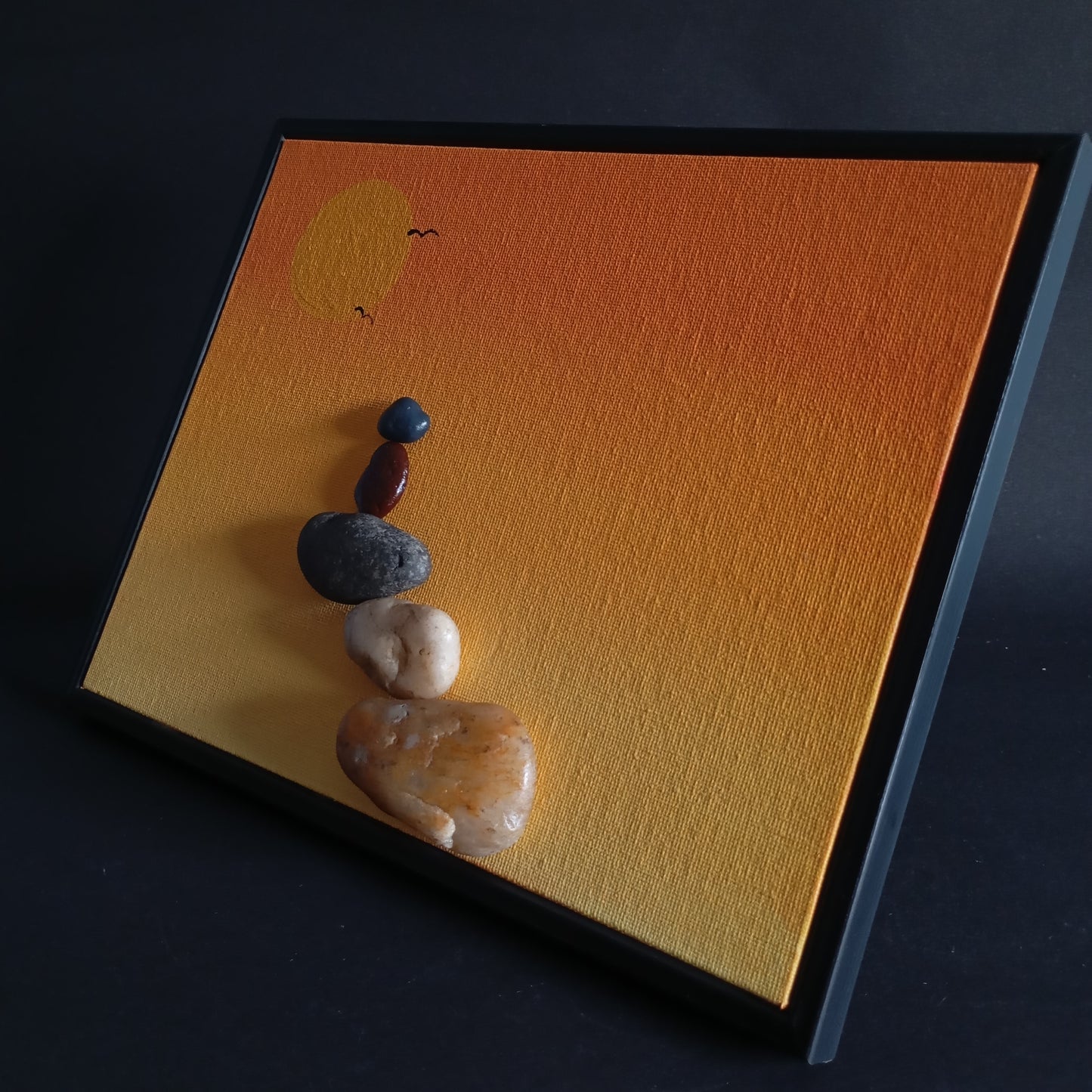 Sunrise Pebbles Art Frame