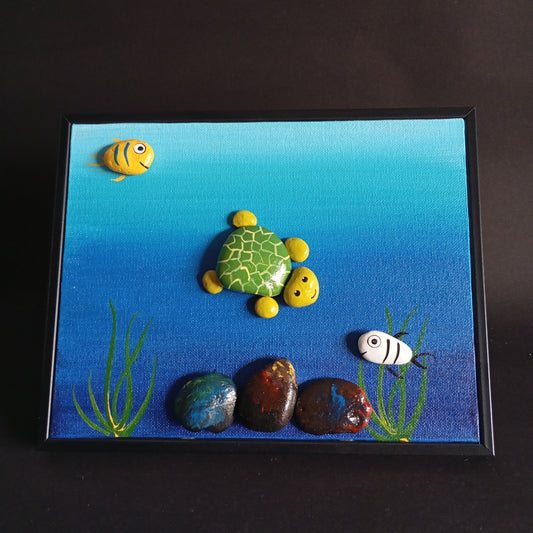 Bear Pebbles Art Frame