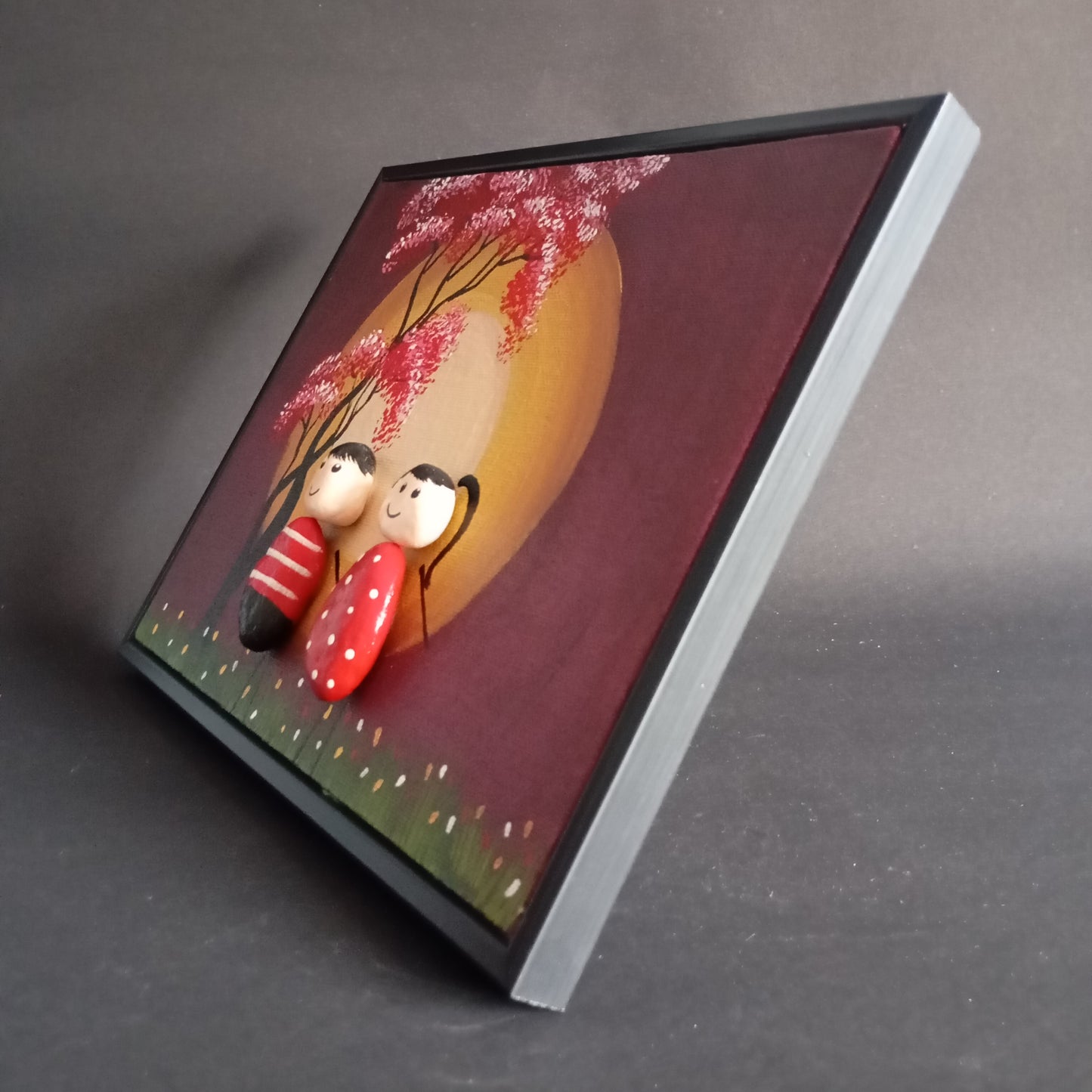 Couple Pebbles Art Frame