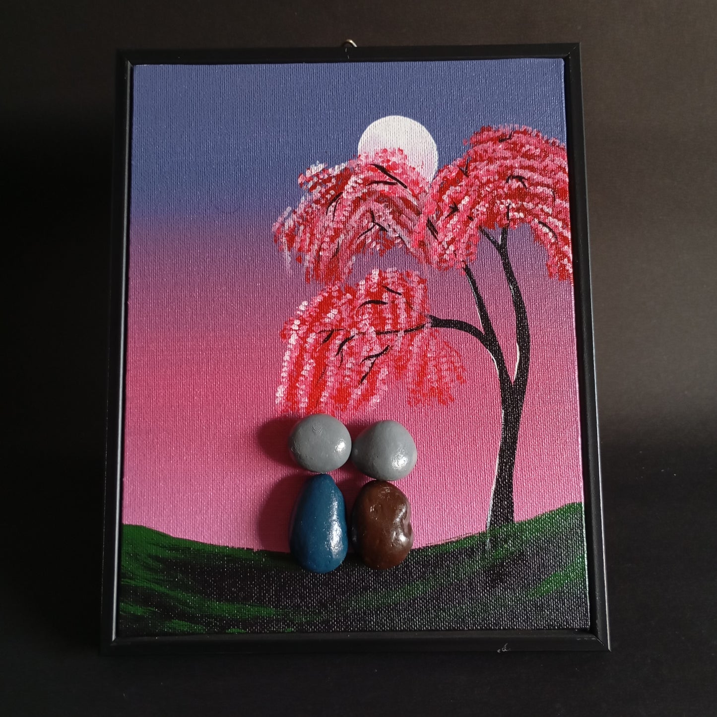 Couple Vertical Pebbles Art Frame