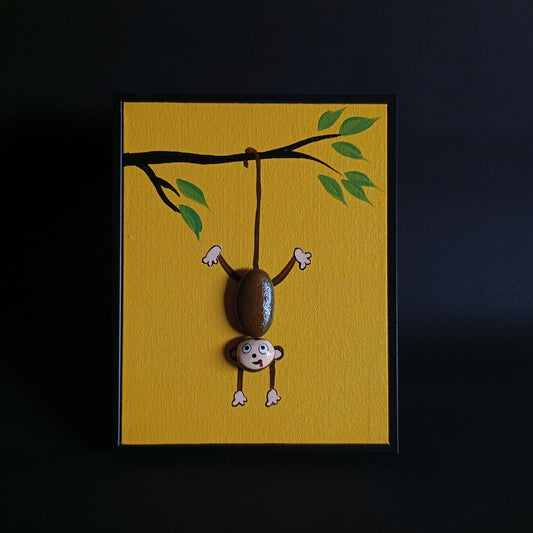 Monkey Pebbles Art Frame