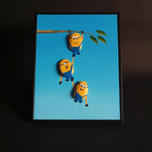 Minion Pebbles Art Frame