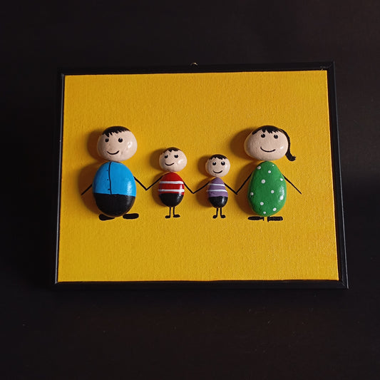 Family (Two Boys) Pebbles Big Art Frame
