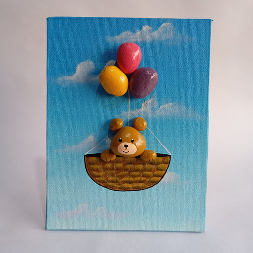 Bear Pebbles Vertical Art