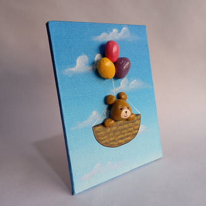 Bear Pebbles Vertical Art