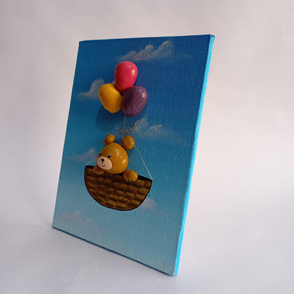 Bear Pebbles Vertical Art
