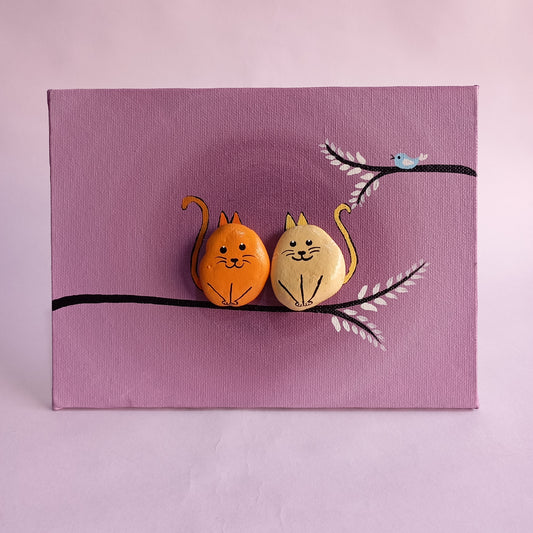 Cat Pebbles Art