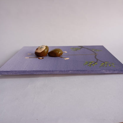 Monkey Pebbles Vertical Art