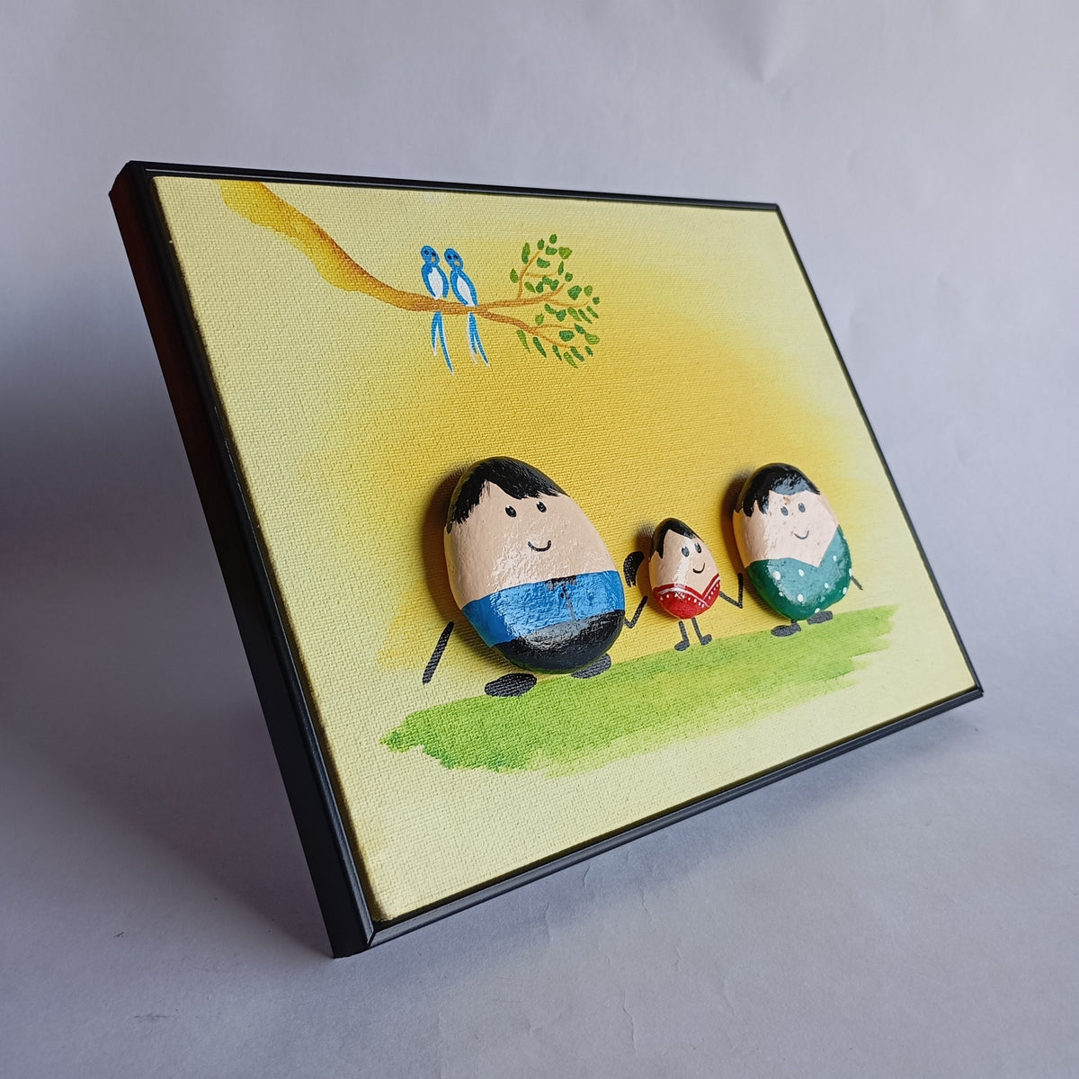 Family (Girl) Pebbles Art Frame | 100% Handcrafted