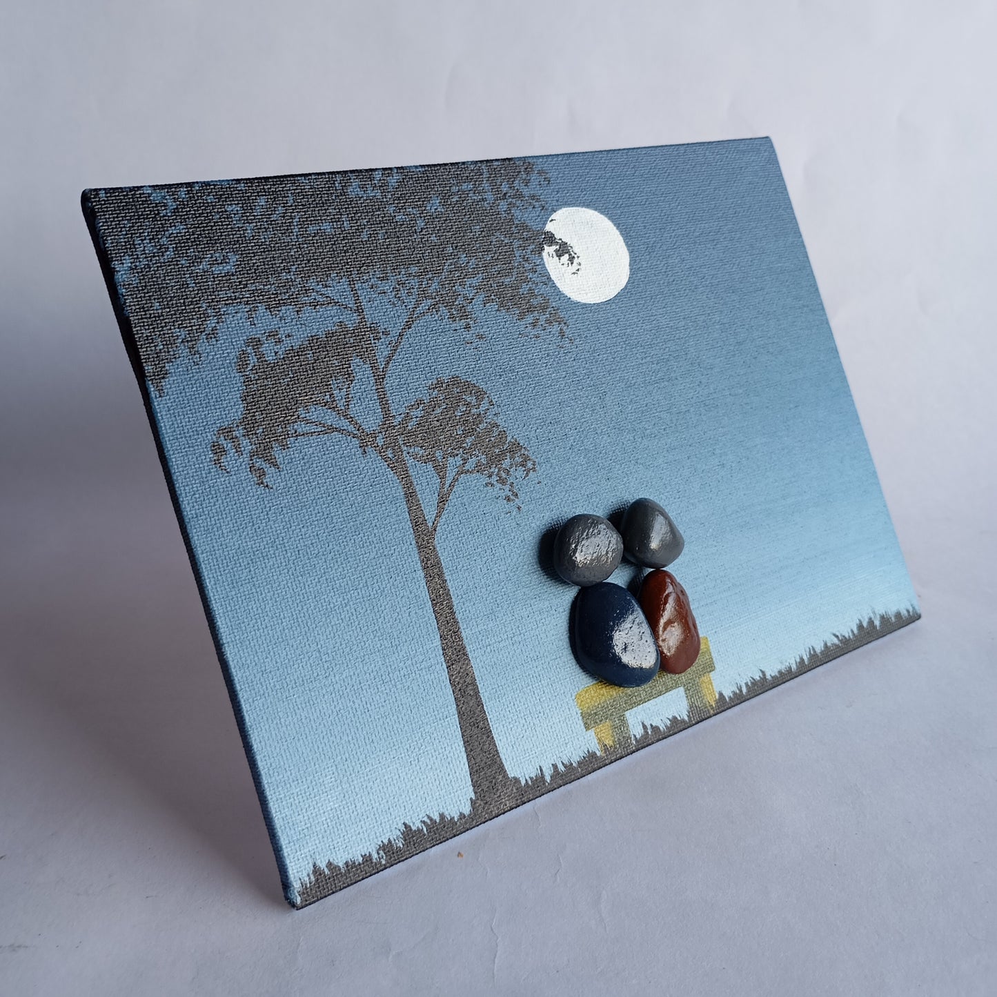 Moonlight Couple in Zula Pebbles Art