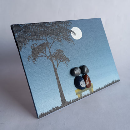 Moonlight Couple in Zula Pebbles Art
