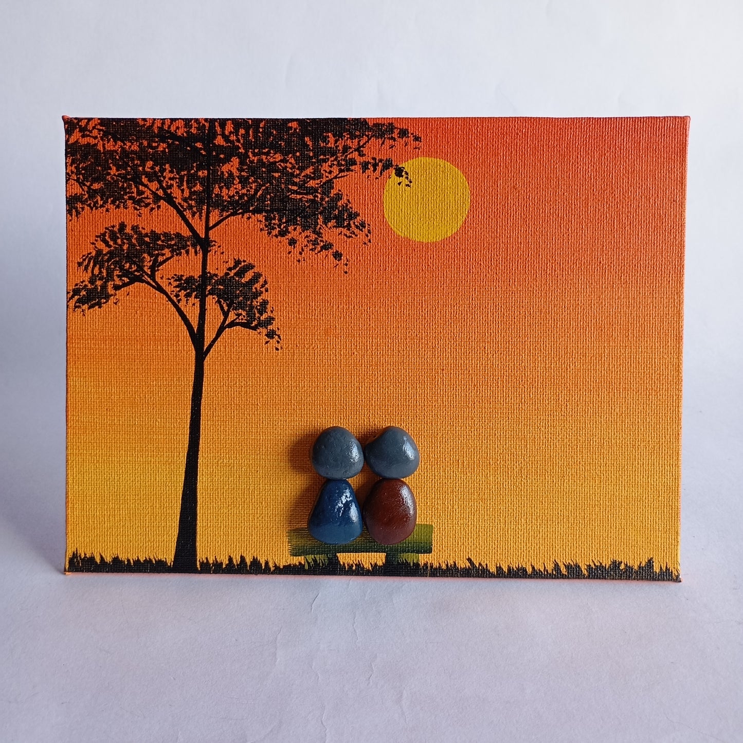 Couple (Sunlight) Pebbles Art