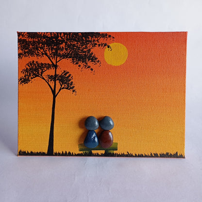 Couple (Sunlight) Pebbles Art