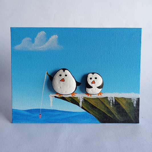 Penguin Pebbles Art