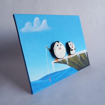 Penguin Pebbles Art