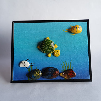 Aquarium Pebbles Art Frame