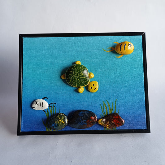 Aquarium Pebbles Art Frame