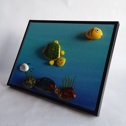 Aquarium Pebbles Art Frame