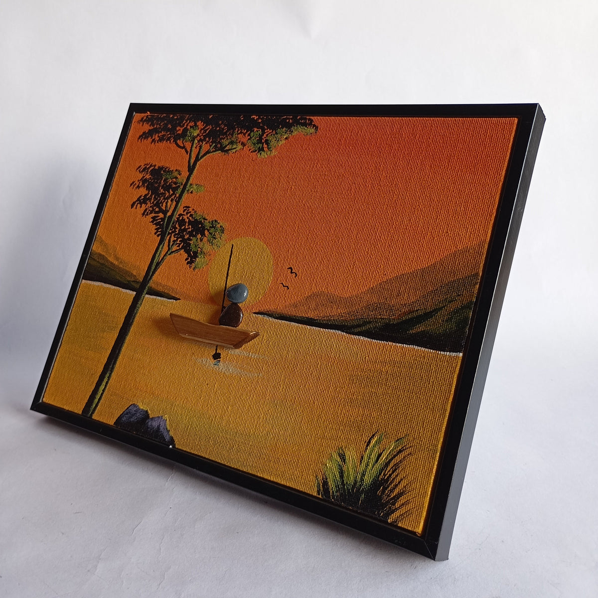 Boat Pebbles Art Frame