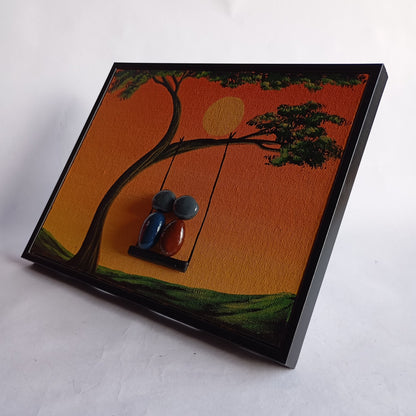 Sunset Pebbles Art Frame | 100% Handcrafted