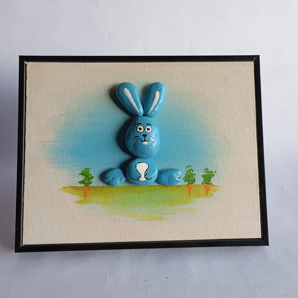 Bunny Pebbles Art Frame | 100% Handcrafted
