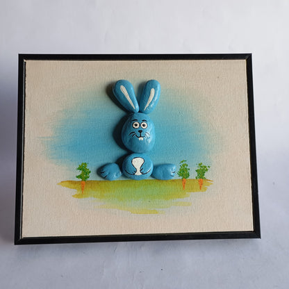 Bunny Pebbles Art Frame | 100% Handcrafted