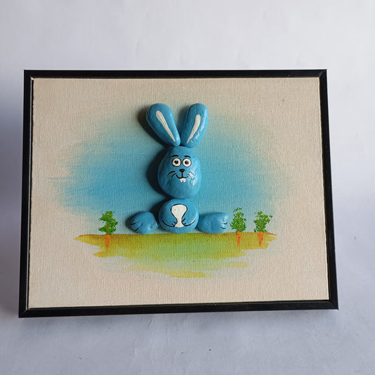 Bunny Pebbles Art Frame