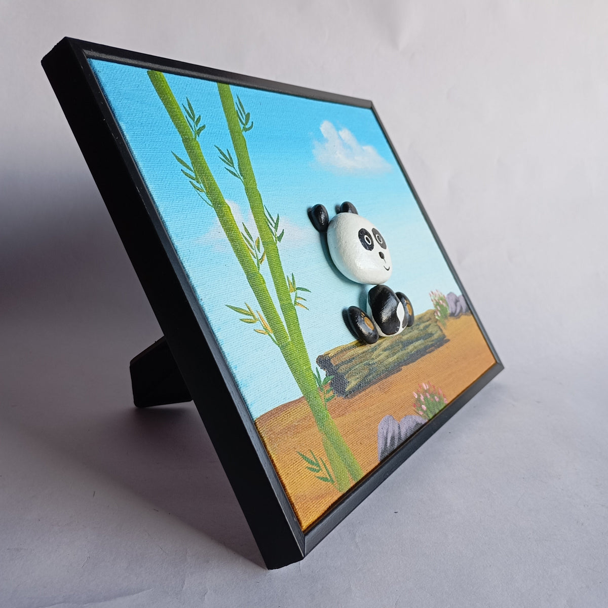 Panda Pebbles Art Frame | 100% Handcrafted