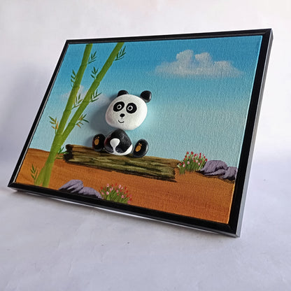Panda Pebbles Art Frame | 100% Handcrafted