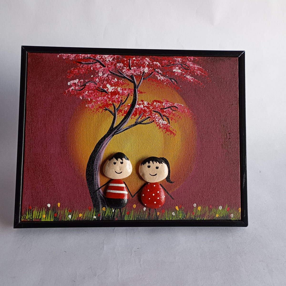 Couple Pebbles Art Frame | 100% Handcrafted