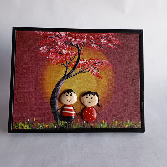 Couple Pebbles Art Frame