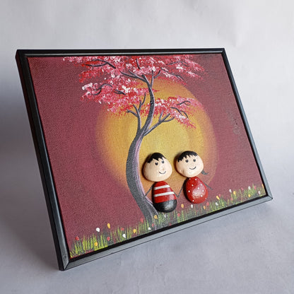 Couple Pebbles Art Frame | 100% Handcrafted