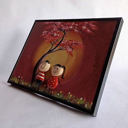 Couple Pebbles Art Frame | 100% Handcrafted